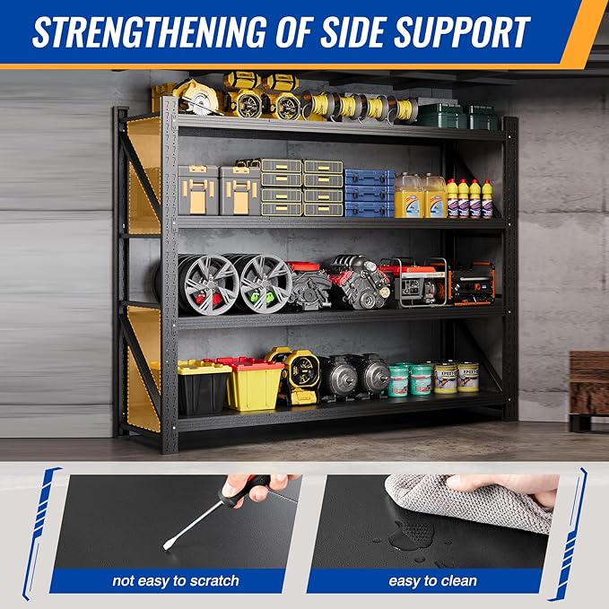 78.8" W Storage Shelves 7000lbs Garage Metal Shelving Heavy Duty Garage Shelves - Image 7