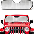 Pigenius Windshield Sun Shade for Jeep Wrangler 2018-2026, Gladiator 2020-2026 Custom Front Window Sunshade - BLAZBLOCK