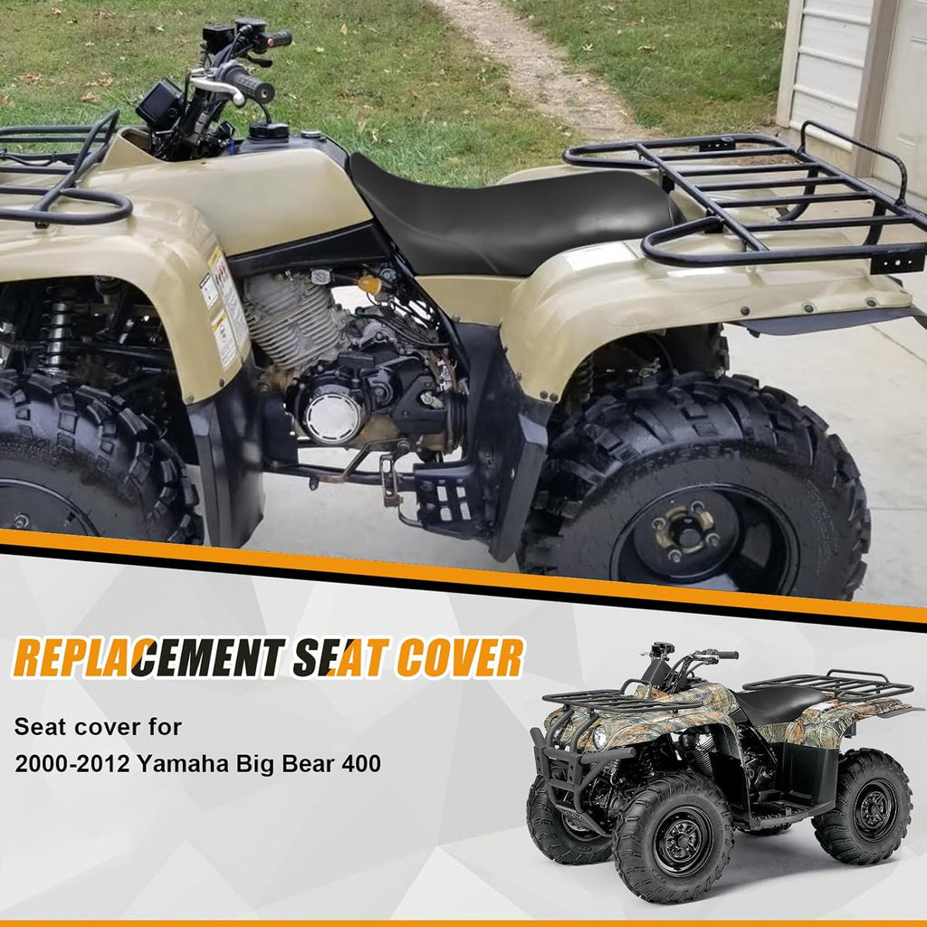 ATV Seat Cover Replacement for 2000-2012 Yamaha Big Bear 400, Black