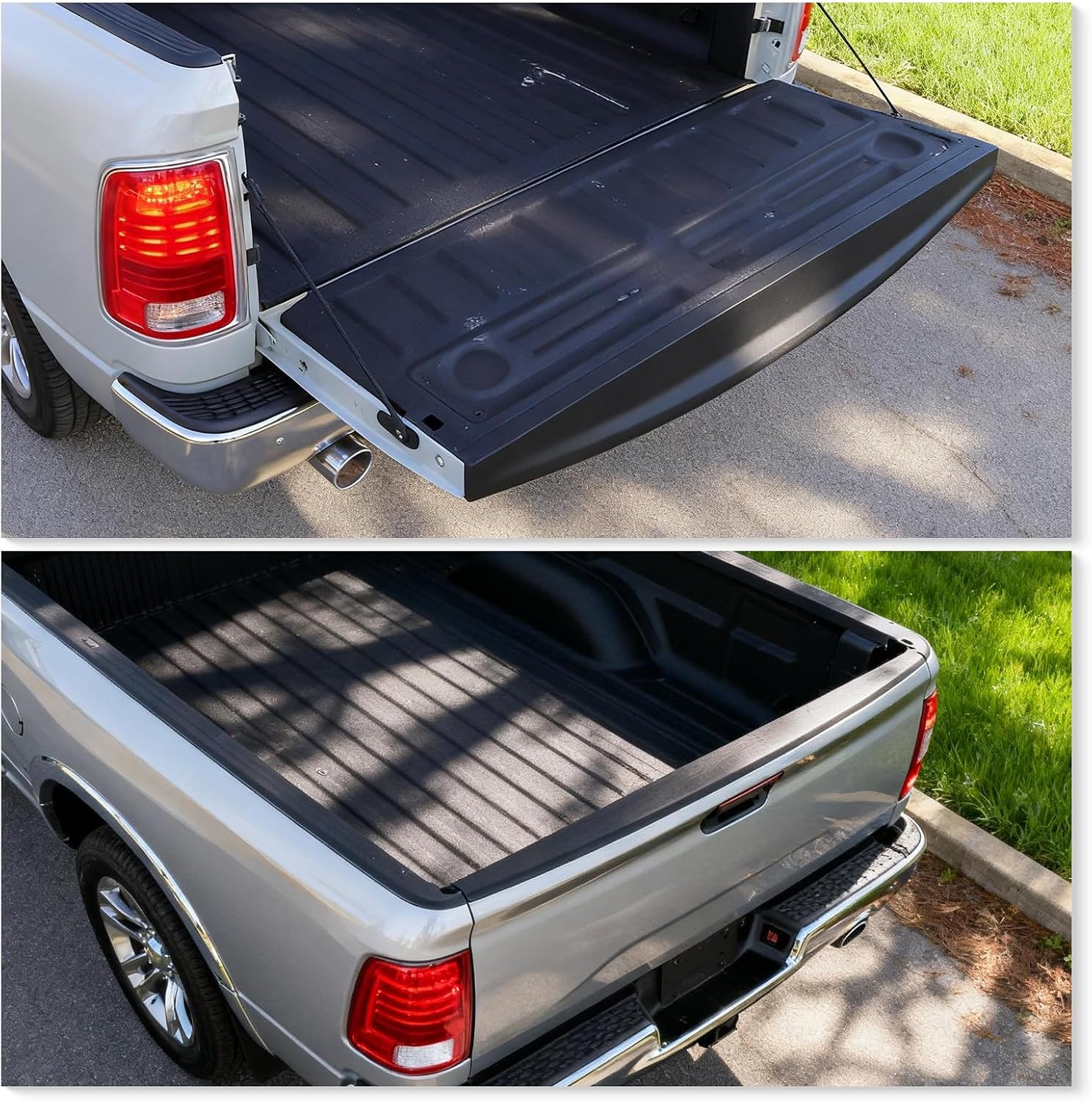 Rear Tailgate Molding Cap Spoiler, Fit for 2009-2018 Dodge Ram 1500/Fit for 2010-2018 Dodge Ram 2500 3500,Tail Gate Protector CH1909100 55372052AH 55372052AF