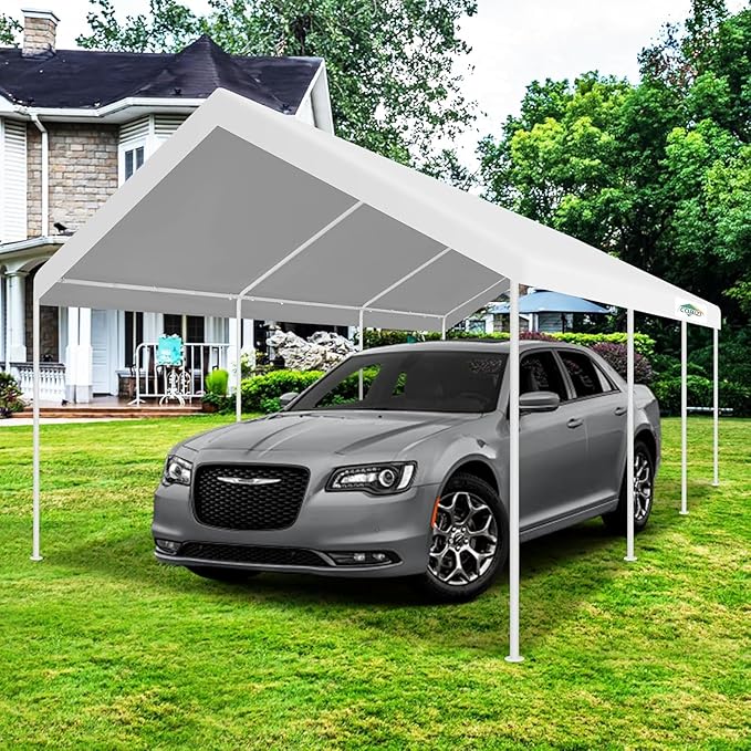 COBIZI 12x20ft Carport Heavy Duty, Portable Car Garage Outdoor Party Tent - Image 2