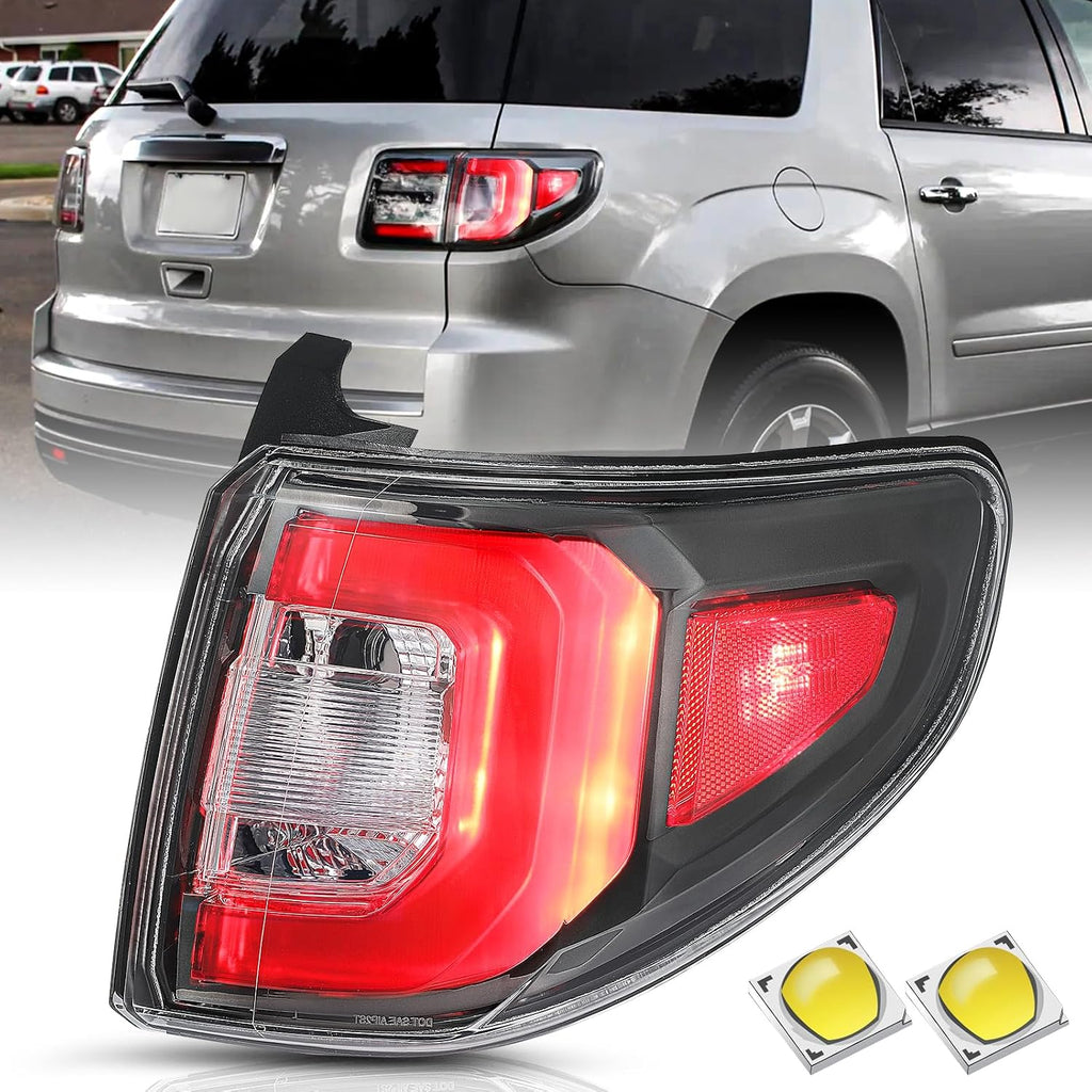 TUSDAR LED Tail Light Assembly For 2013-2016 GMC Acadia 2017 Limited Outer Rear Taillight Assembly OE Direct Replacement Brake Tail Lamp Right Passenger Side with Bulbs