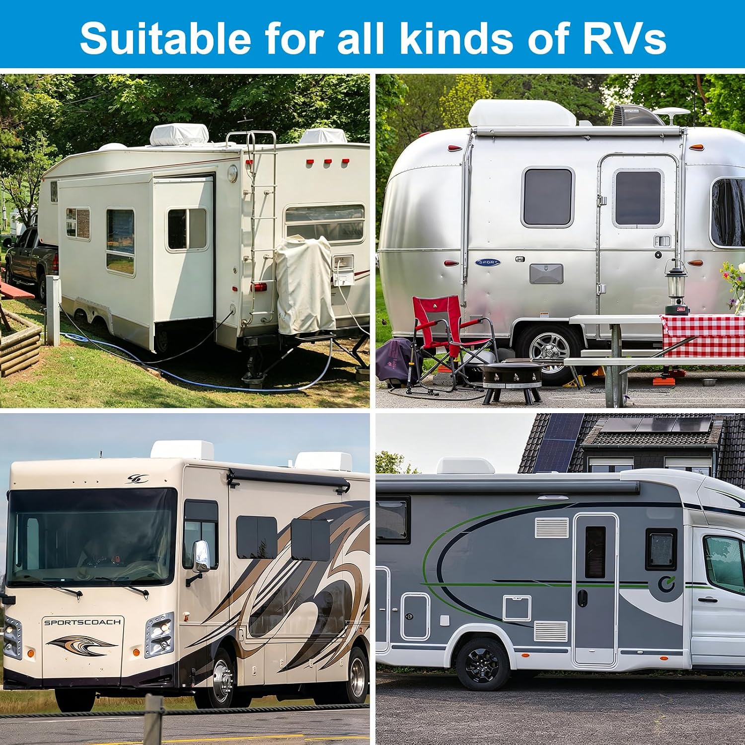 RV AC Cover for Roof for Winter Fits RecPro 9.5K, Dometic Penguin II RV Air Conditioner Winter Covers for Outside, 600D Oxford Cloth RV Camper Air Conditioner Cover Trailer AC Covers for RV Roof Unit