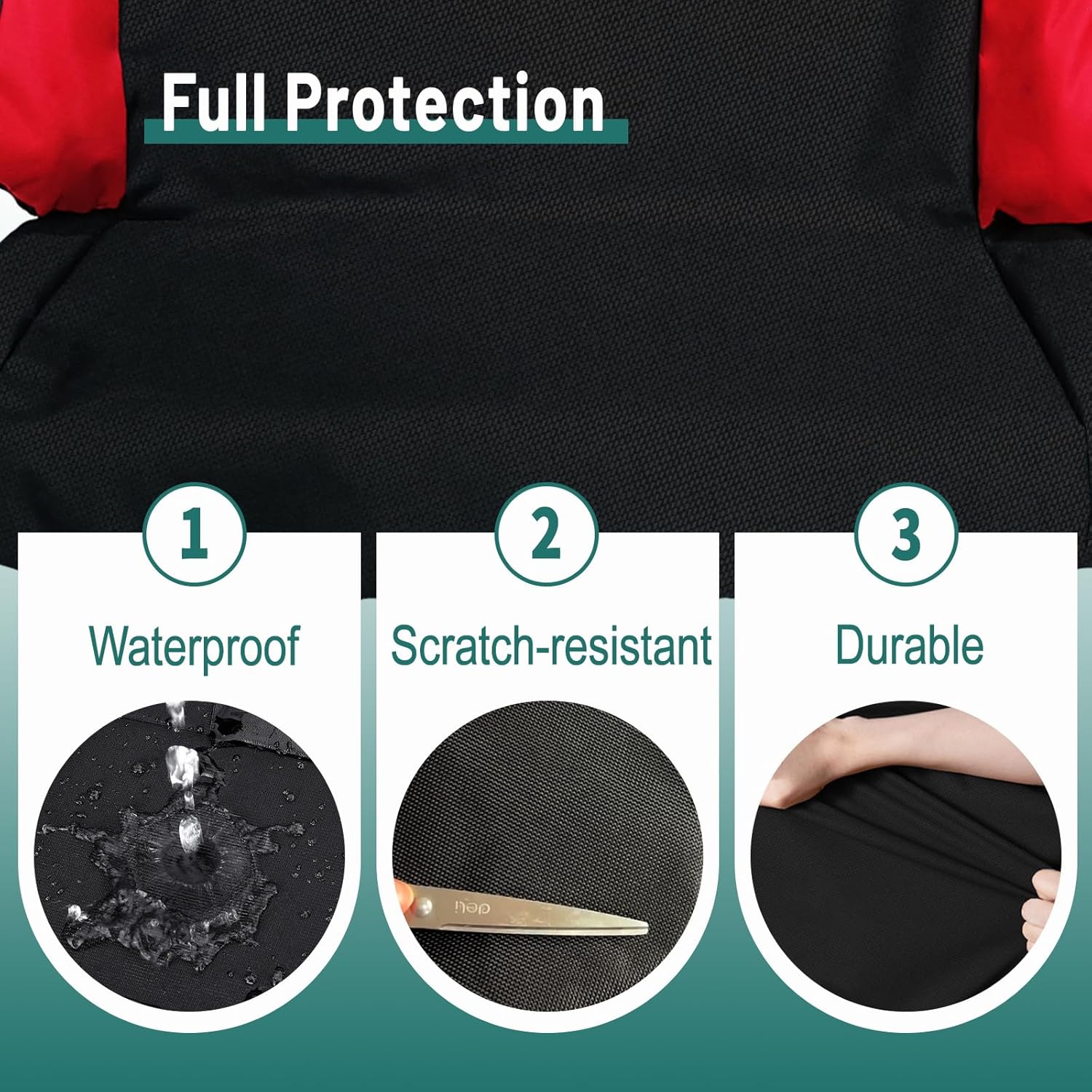 QYMOTO Coleman KT196 Go Kart Seat Cover,CK196-T 200GK Bench Double Seat Cover Heavy Duty Waterproof Sratch-Resistant Protect The Seat from Wear and Tear Go Kart Accessories