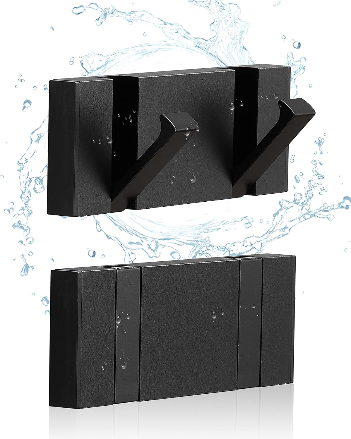 ，waterproof black towel hooks，foldable towel hooks for bathrooms，modern, main product view