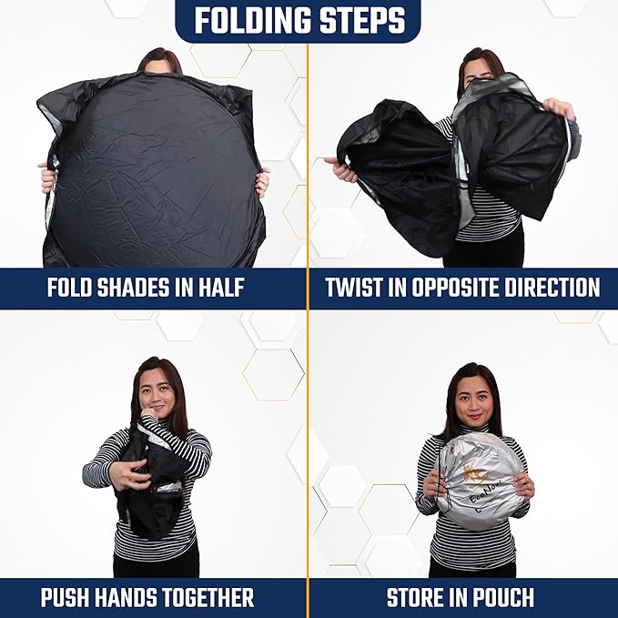 EcoNour Car Windshield Sunshade | Advanced Light-Blocking Protection | Foldable - Image 5