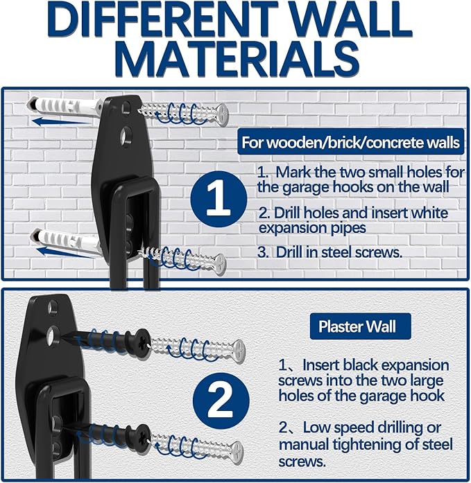 3-H Garage Wall Hooks 20 Pack, Garage Hooks Heavy Duty - Image 6