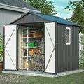 6x6 ft Metal Storage Shed Outdoor, Metal Steel Utility Tool Shed Storage House by Jaxilyn