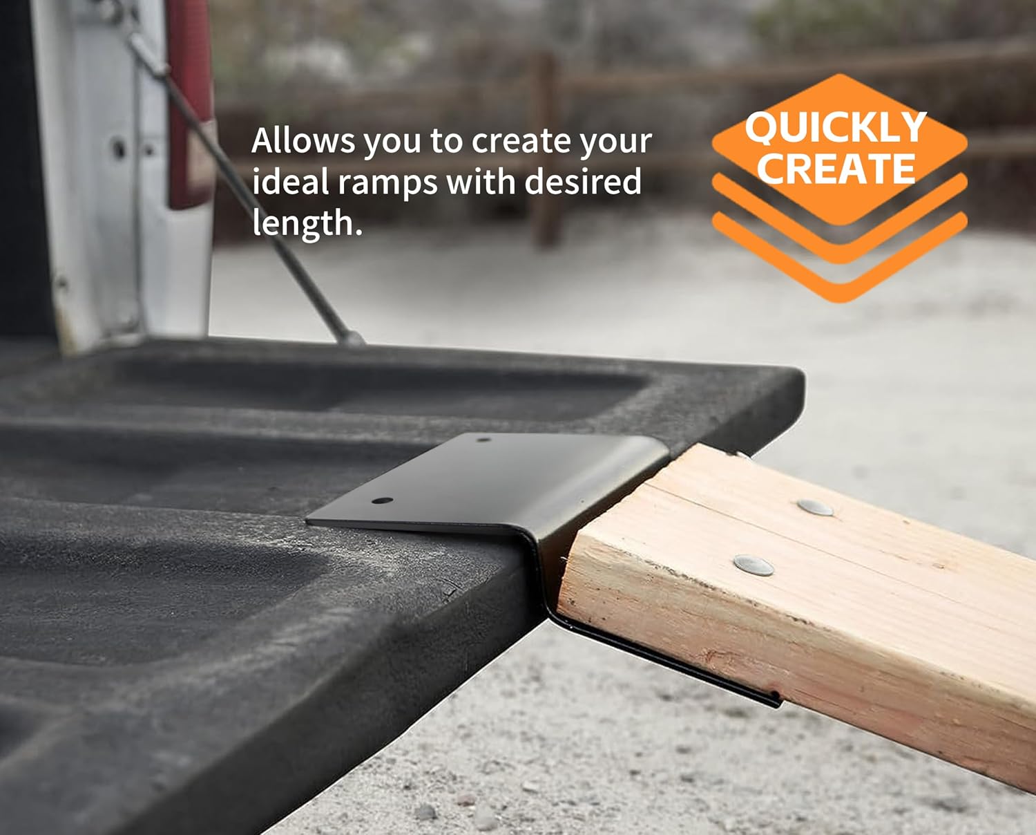 MAXXHAUL 50872 Steel Ramp Top Kit - Quickly Create Your Own Ramps with 2"x8" Planks to Safely Load ATV Motorcycle and Lawn Equipment On and Off Your Vehicle