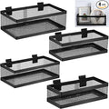 Coume 4 Pcs Black Slatwall Baskets 4 Size Metal Mesh Wire Basket by Surlontye