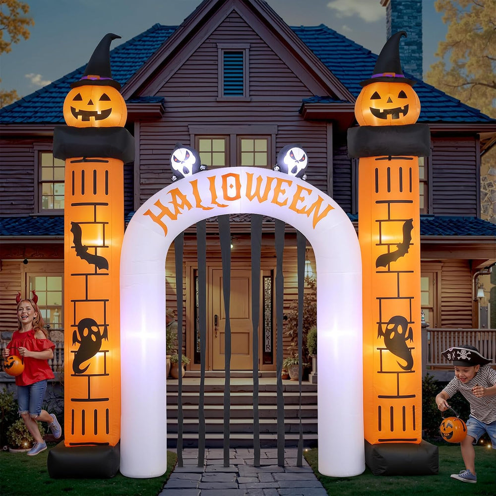 11FT Giant Halloween Inflatable, Giant Halloween Inflatables Archway, Outdoor...