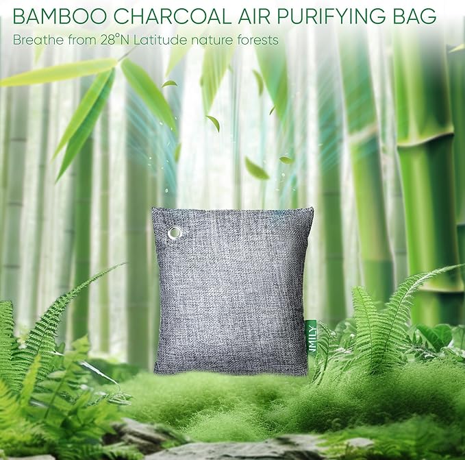 Activated Charcoal Odor Absorber, Large 500g w Hooks Nature Odor Remover - Image 2