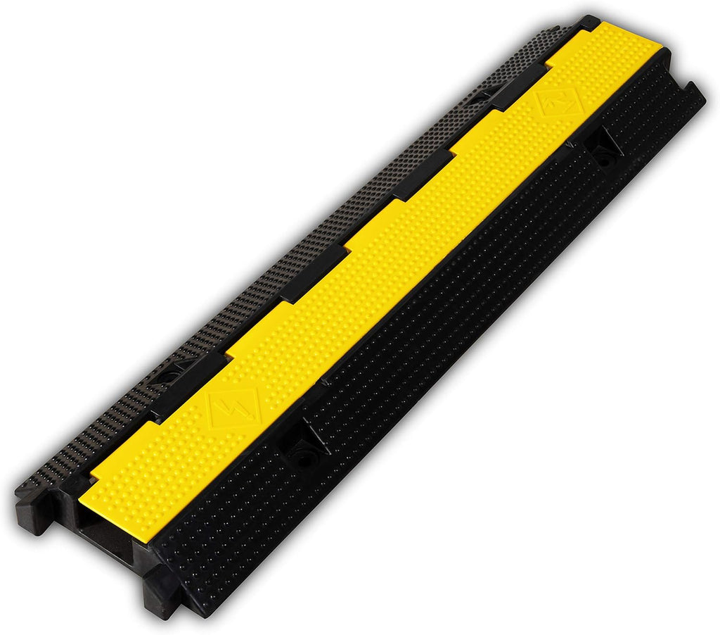 1 Pack Rubber Cable Ramp Hose Cable Protector Ramp 1 Channel 22000Lbs Load