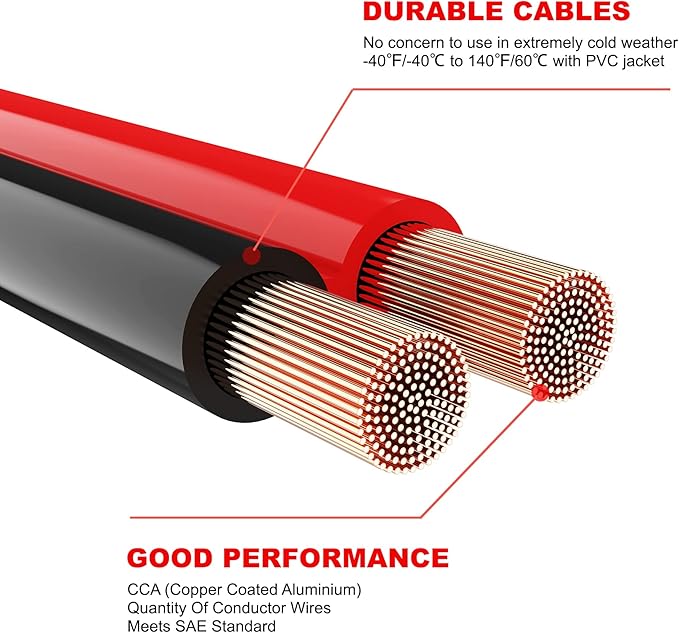 Jumper Cables 4 Gauge 25 Feet Battery Jumper Cables - Image 4
