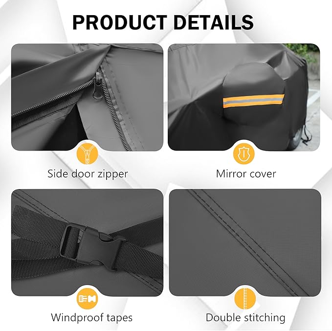 MORNYRAY Compatible with Toyota Tacoma, Car Cover Outdoor Waterproof Sun Rain - Image 2