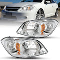 JSBOYAT Headlight Assembly Fit for 2005-2010 Chevy Cobalt 2007-2010 Pontiac G5 2005-2006 Pursuit Passenger and Driver Side, Chrome Housing & Amber Reflector