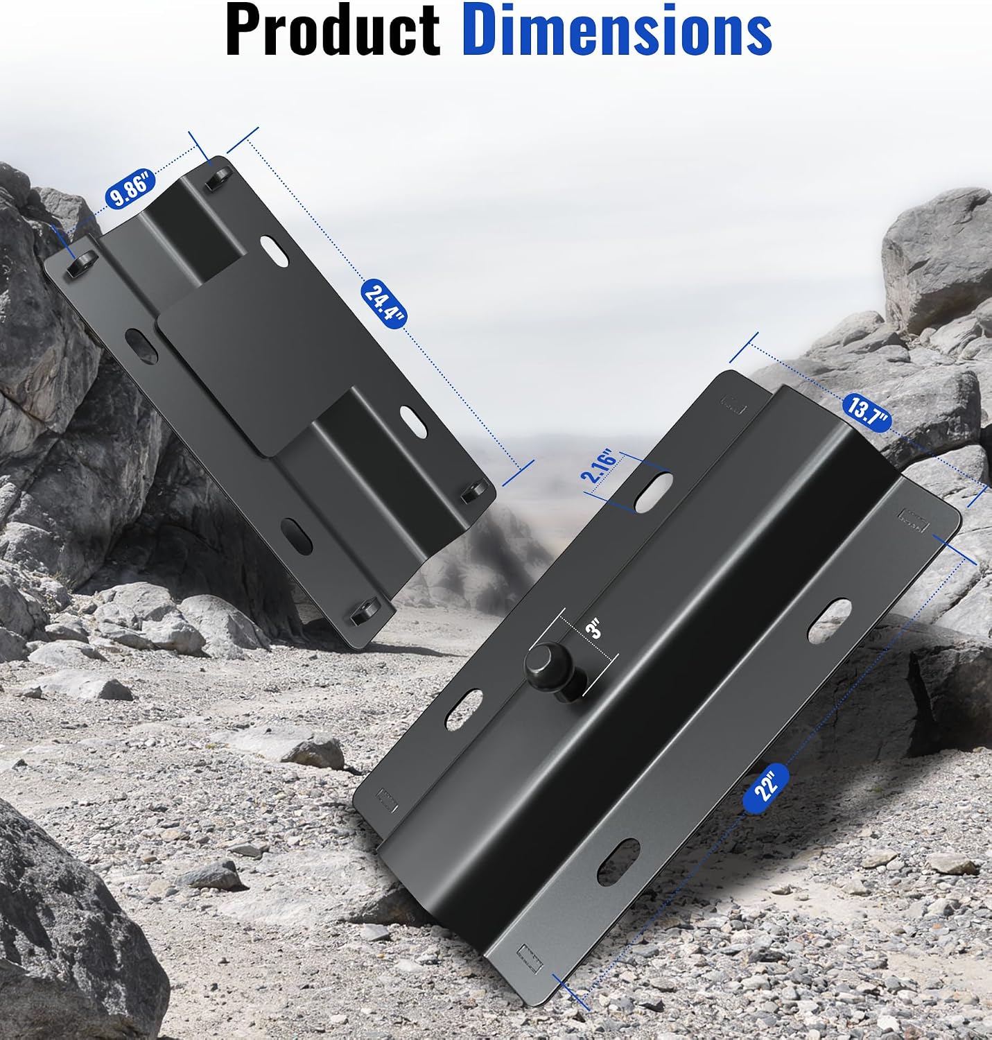 Universal 30,000 lbs Gooseneck Ball Plate Fit for All Standard 5th Wheel Rails Gooseneck Adapter Hitch