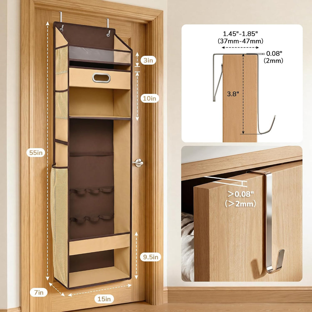 Ordovibe Wrapping Paper Storage Organizer, Over The Door Gift Wrap Holder wit...