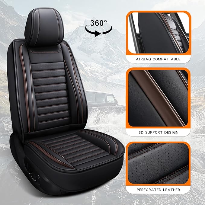 Car Seat Covers Full Set, 5 Seats Front Seat Cover and Back Seat Covers - Image 5