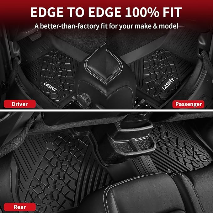 LASFIT Floor Mats for Jeep Wrangler JL 2018-2025 Unlimited 4 Door Gas/MHEV Type - Image 4