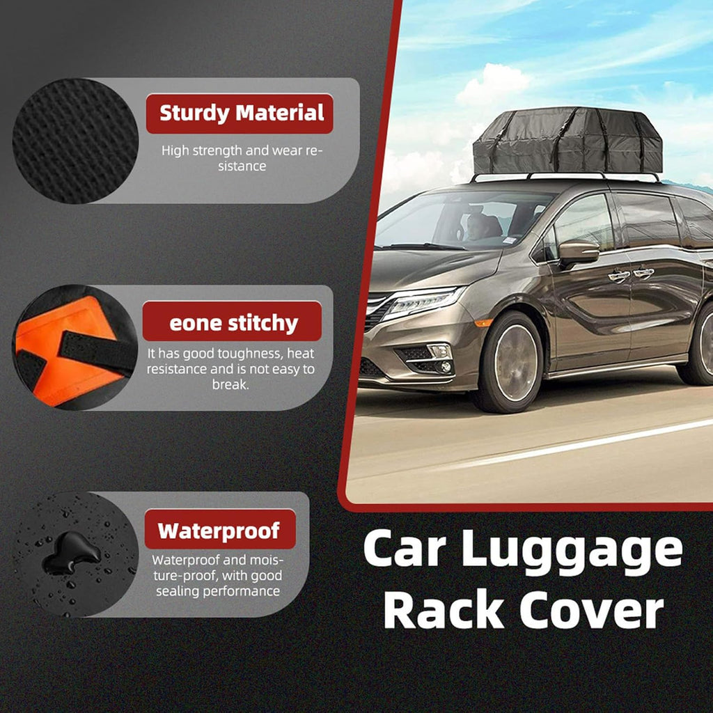 Car Rooftop Cargo Carrier Bag for Mazda CX-3/CX-30/CX-4/CX-5/CX-50/CX-60/MX-30/MX-5/RX-8 Heavy Duty Car Roof Bag Large Capacity Storage Bag with Non-Slip Mat