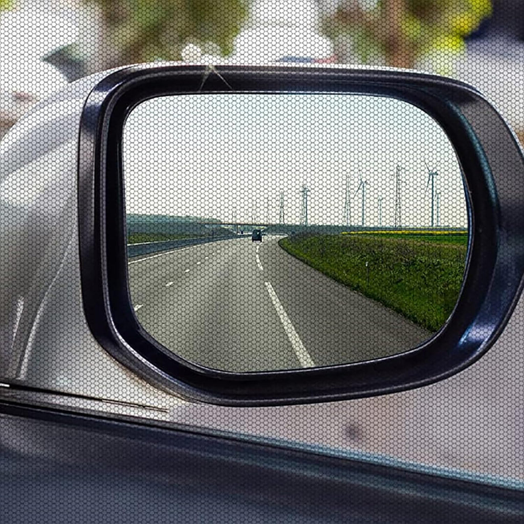 2PCS Car Window Coverings, Elastic Mesh Front Rear Side Sun Shades for UV Protection & Heat Reduction