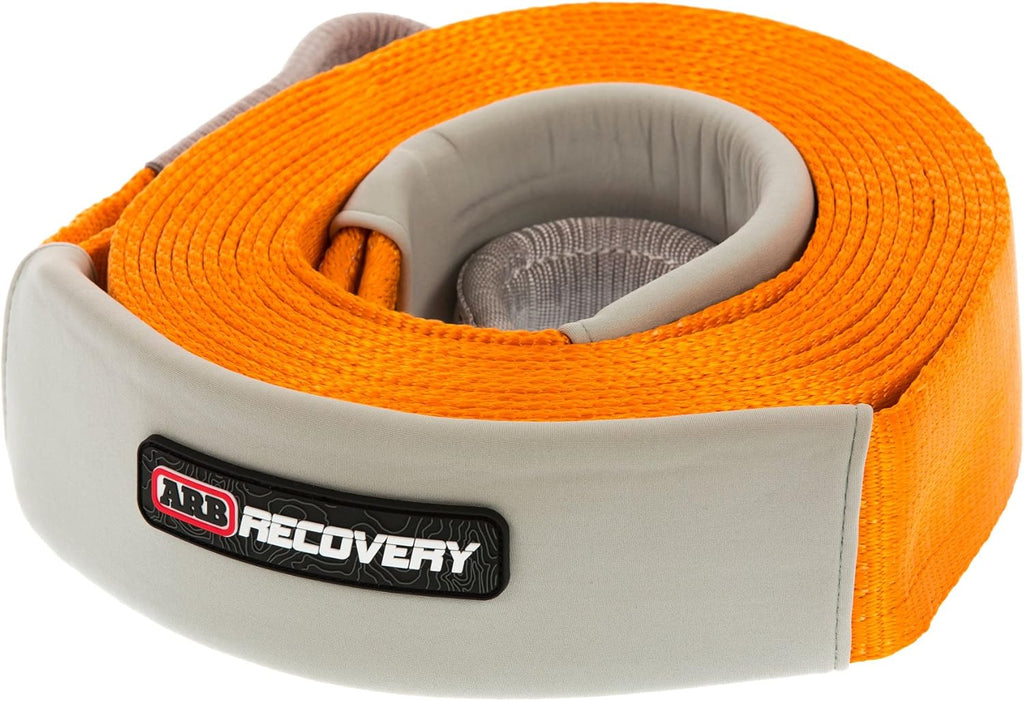 ARB ARB710LB 3-1/4" x 30' Recovery Snatch Strap Minimum Breaking Strength 24000 lbs Kinetic Stretch 20% With Reinforced Eyes and Protector Sleeves