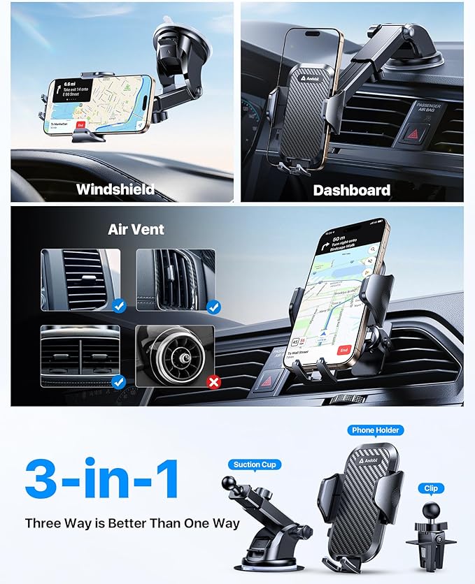 andobil Car Phone Holder, 2025 Military-Grade 85lbs Strongest Suction Phone - Image 6