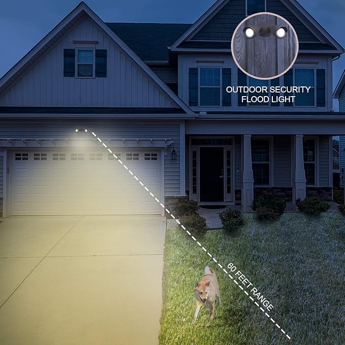 Ciata Flood Lights Outdoor, 20-Watt LED Bullet Head Security Flood Lights - Image 4