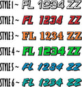 Boat Registration Numbers & Letters 2CL / 2 Pack Custom 3" Boat & Jetski PWC Stickers