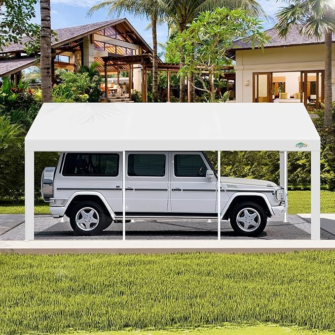 COBIZI 12x20ft Carport Heavy Duty, Portable Car Garage Outdoor Party Tent - Image 7
