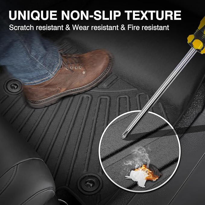 Powerty Floor Mats for 2021-2023 2024 2025 Nissan Rogue Accessories All Weather - Image 6