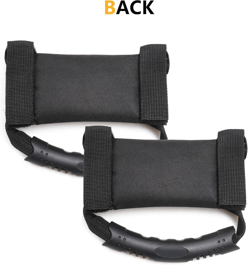 UTV ATV Roll Bar Grab Handles Grips Compatible with Polaris RZR Ranger Can Am Kawasaki Wildcat Pioneer Accessories 1.5” - 1.75” Roll Cage Hand Holds with US Flag, 2 Pack