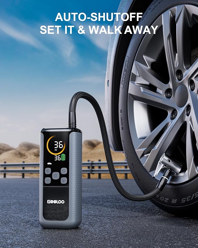 GOOLOO GT160 DUAL Tire Inflator Portable Air Compressor, 4X Faster Dual - Image 4
