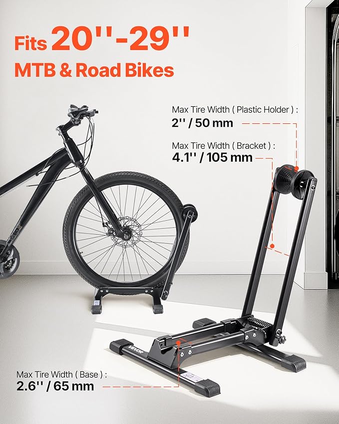 VEVOR Bike Racks 2 Pack, Fits 20 to 29 Inch Mountain & Road Bikes, Alloy Steel - Image 2