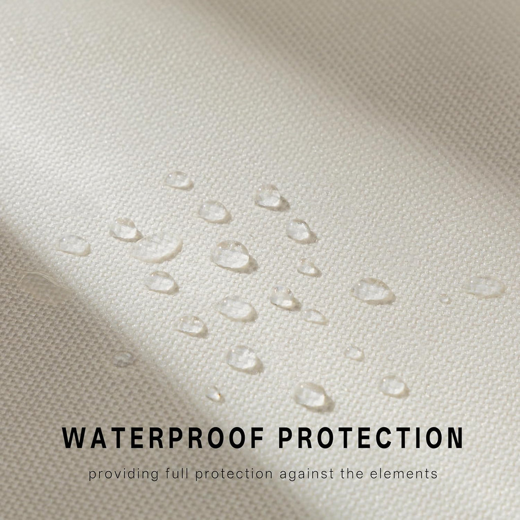 eletecpro RV Tire Covers 4 Pack, Waterproof Wheel Covers with Tough 600D Oxford Fabric, UV Protective Accessories for Trailer, SUV, Truck, Camper, Universal Fit 29-32 Inch Tire Diameters, Light Beige