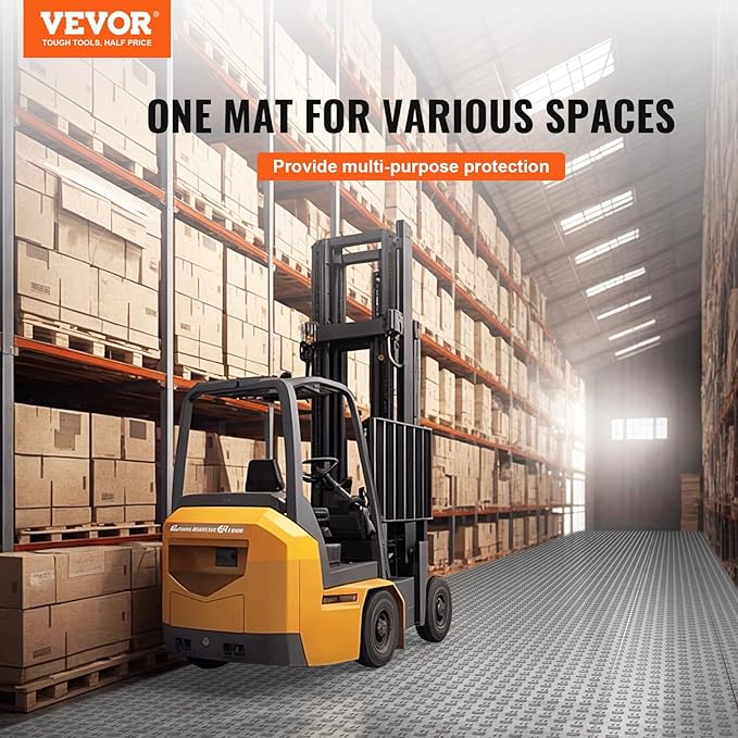 VEVOR Garage Tiles Interlocking, Non-Slip Double-Sided Texture Garage Flooring - Image 2