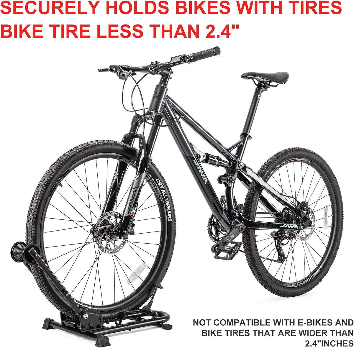indoor bike floor stand - bike stand rack shown in use