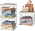 hencawima 3pcs stackable closet organizers and storage, closet, main product view