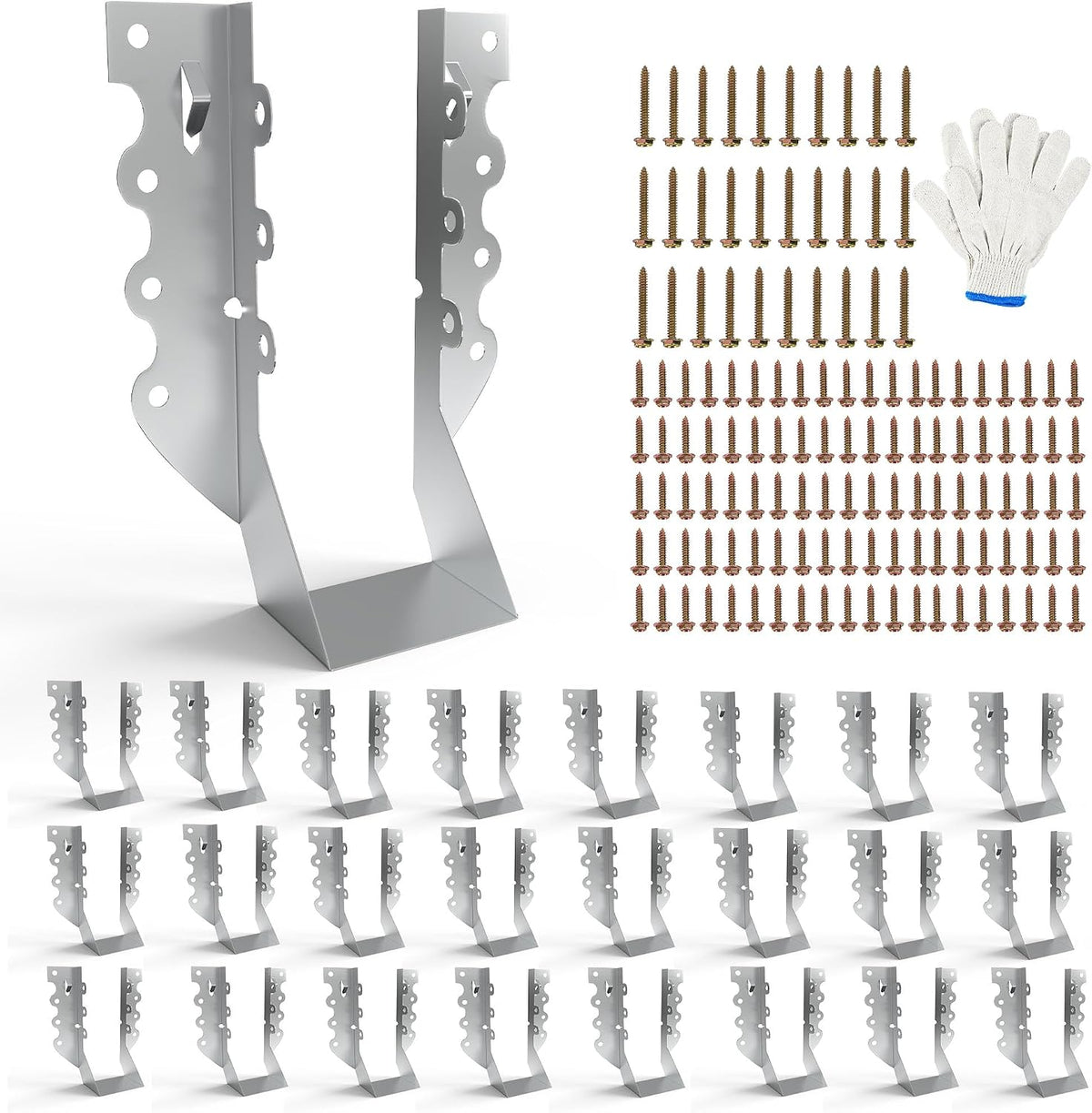 2x6 joist hangers with screws, galvanized face mount, main product view