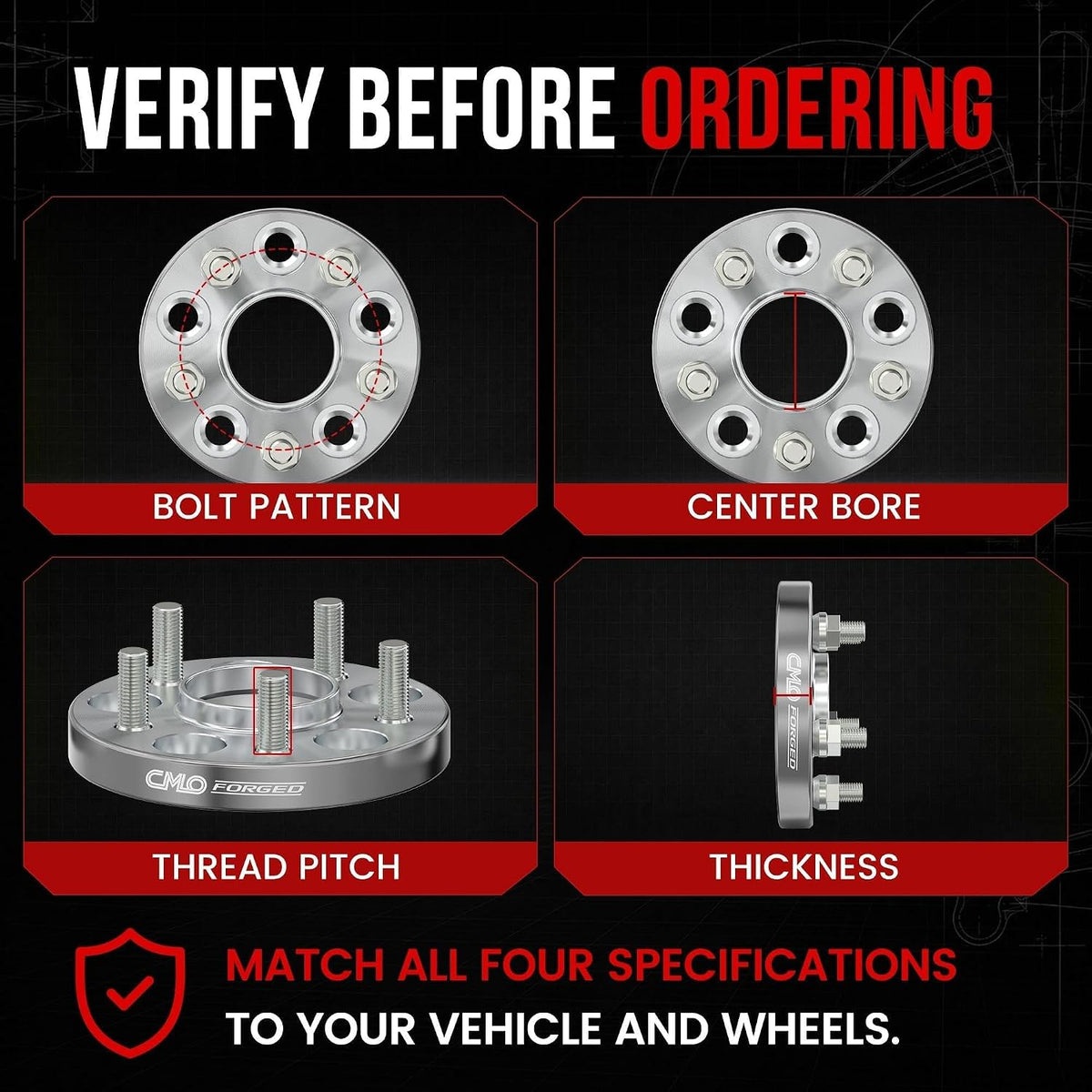 cmo 25mm 5x114.3 wheel spacers fits nissan 350z on a desk or shelf