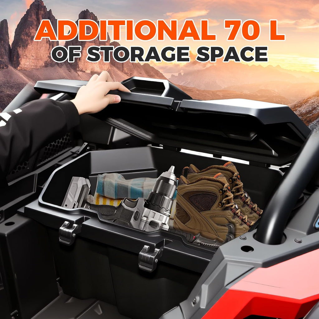 73 QT Rear Cargo Box for RZR PRO XP/RZR Turbo R/PRO S 2020-2026 | Water Rear Resistant Storage Bed Box, Cargo Storage Box, Replacement OEM #2883751