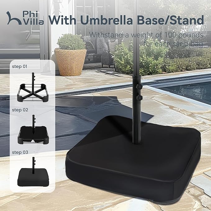 PHI VILLA 15ft Large Patio Umbrellas - Image 2