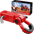 Nilight Shackle Hitch Receiver 2Inch 45000 LBs Breaking Strength 3/4" D Ring w/Trailer Pin Heavy Duty Solid Recovery Towing Kit for Trucks Jeeps Off-Road