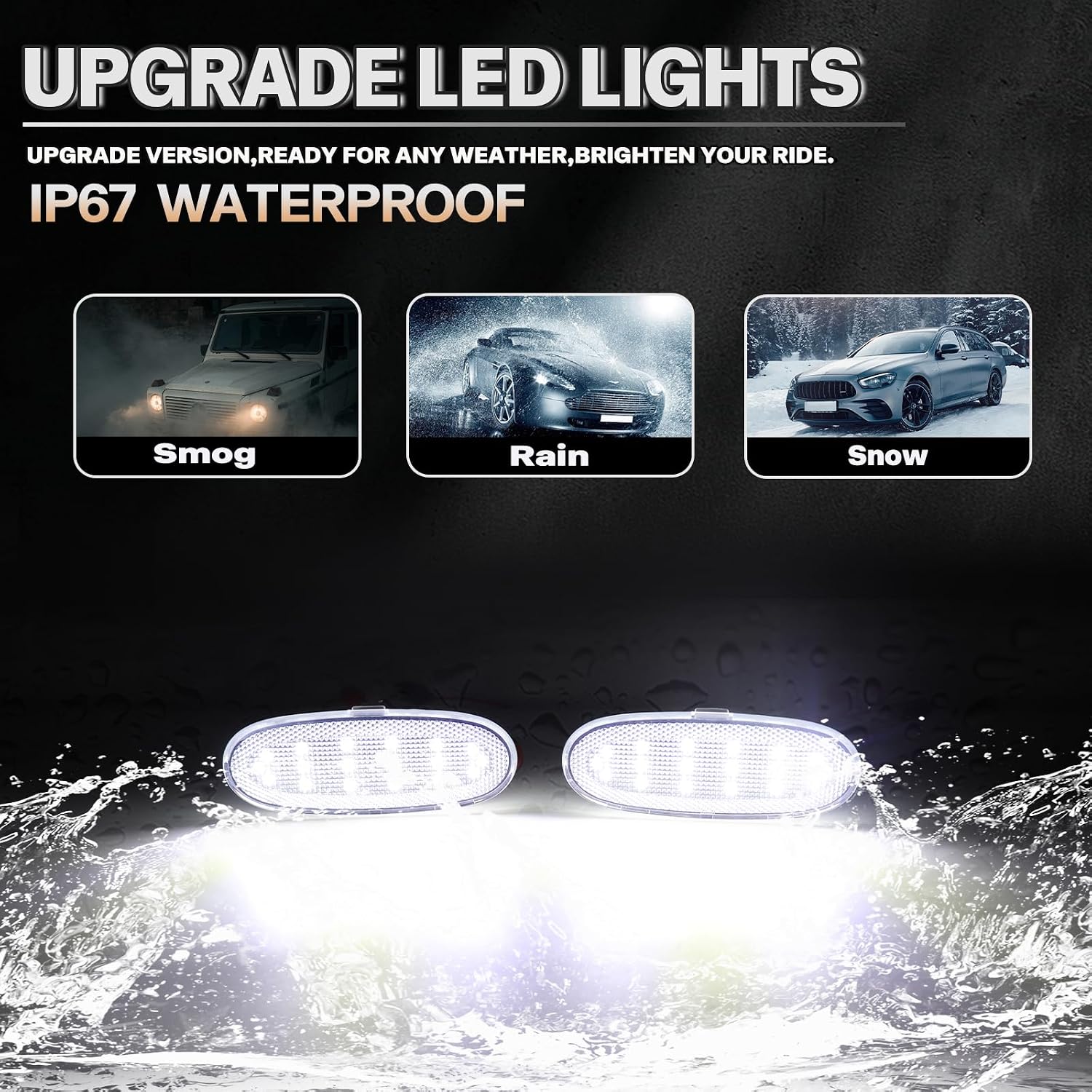 LED Door Panel Courtesy Light for 2002-2009 Dodge Ram 1500 2500 3500 4500 5500 Durango Chrysler Aspen White Interior Car Door Welcome Lamp 2PCS Clear Lens 05179299AA
