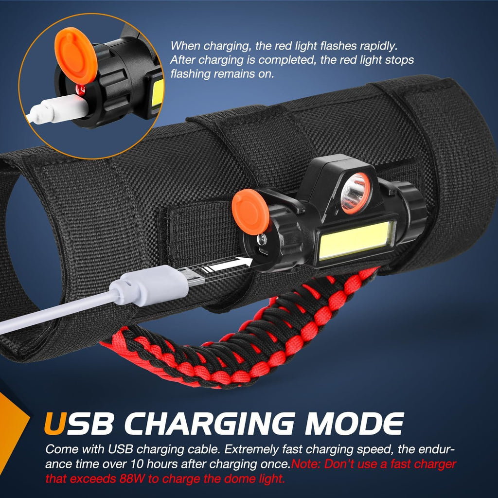 Nilight Dome Light w/Grab Handle Universal 2”- 4” Roll Bar Mount LED Interior Lights Spot Flood Combo Beam Metal Buckle for Wrangler CJ YJ TJ JK JL Gladiator JT