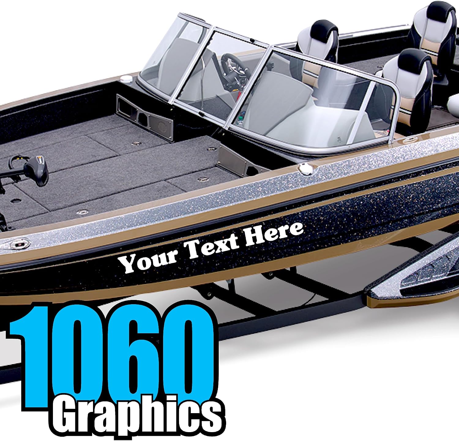 Custom Vinyl Boat Numbers & Letters (Two Decals)