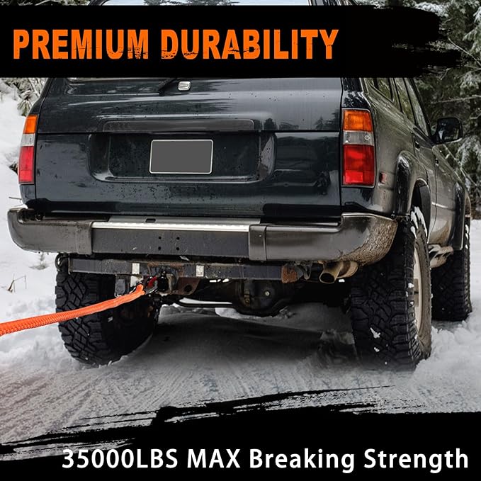 METOWARE Kinetic Recovery Rope 35, 000 LBS Offroad Tow Kit