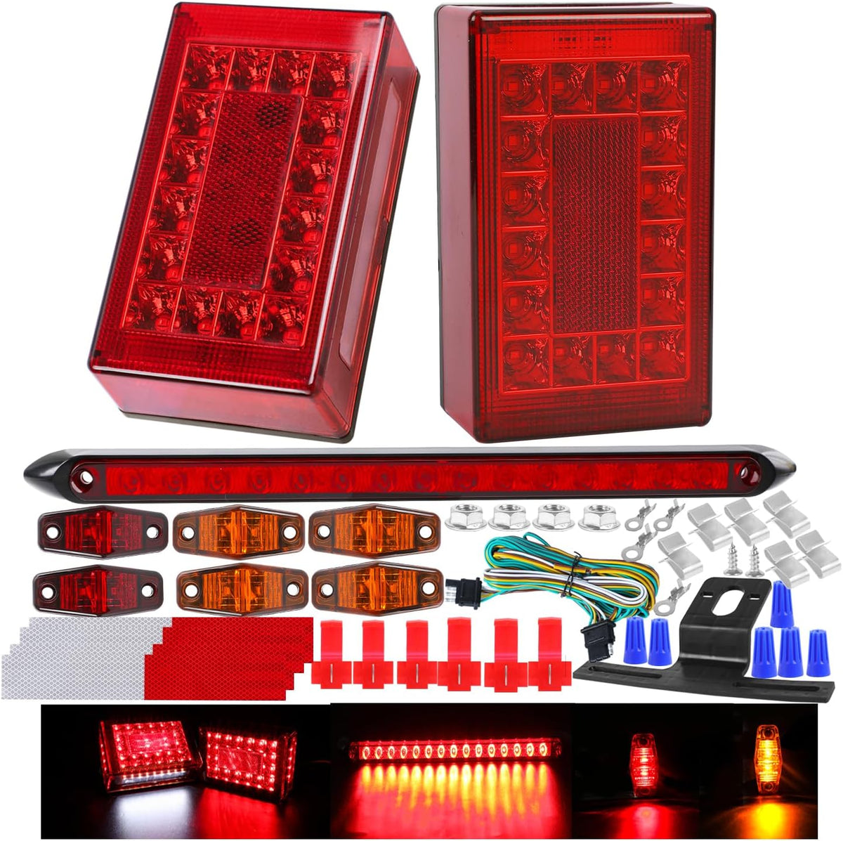 6" boat trailer lights kit, submersible led trailer, main product view