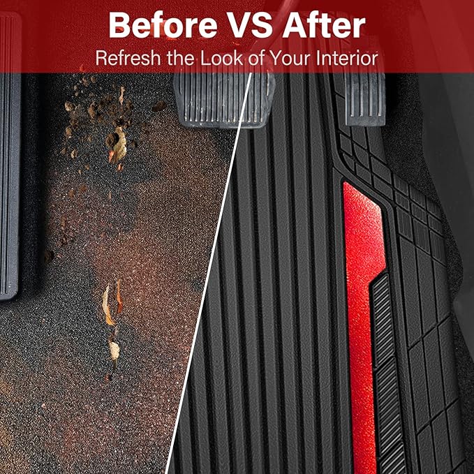 CAR PASS Heavy Duty Rubber Car Mats Metallic S~L Size, Aluminum Film All - Image 6